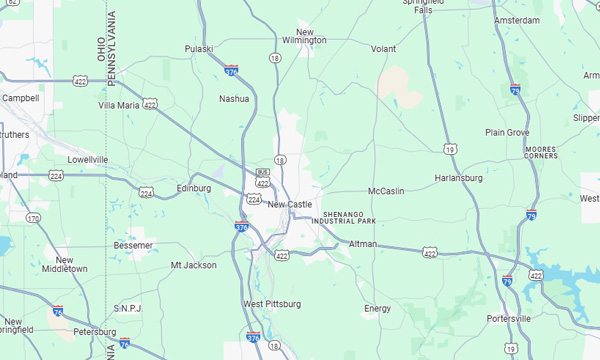 google maps image for roofing solutions service area